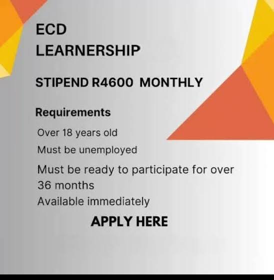 (ECD) Learnerships 2025 – Stipend R5,000